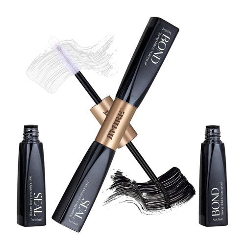 JIMIRE Lash Glue Bond and Seal Waterproof 72 Hours Long Lasting Cluster Lash Glue for Eyelash Clusters 2 in 1 Waterproof Strong Hold Eyelash Glue for DIY Cluster Eyelash Extensions